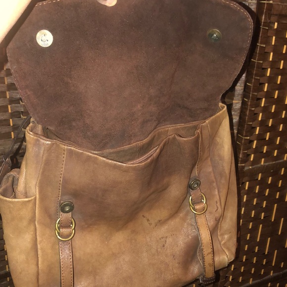 Rossi Firenze satchel brown distressed leather bag made in Florence Italy - Picture 3 of 14